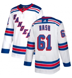 Women's Reebok New York Rangers #61 Rick Nash Authentic White Away NHL Jersey