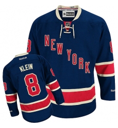 Women's Reebok New York Rangers #8 Kevin Klein Authentic Navy Blue Third NHL Jersey
