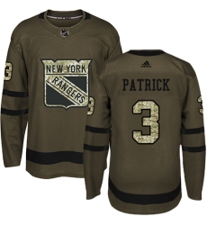 Youth Adidas New York Rangers #3 James Patrick Premier Green Salute to Service NHL Jersey