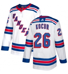 Youth Reebok New York Rangers #26 Joe Kocur Authentic White Away NHL Jersey