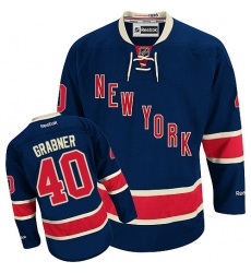 Youth Reebok New York Rangers #40 Michael Grabner Authentic Navy Blue Third NHL Jersey