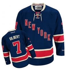 Youth Reebok New York Rangers #7 Rod Gilbert Authentic Navy Blue Third NHL Jersey