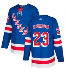 Men's Adidas New York Rangers #23 Jeff Beukeboom Authentic Royal Blue Home NHL Jersey