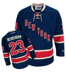 Women's Reebok New York Rangers #23 Jeff Beukeboom Authentic Navy Blue Third NHL Jersey