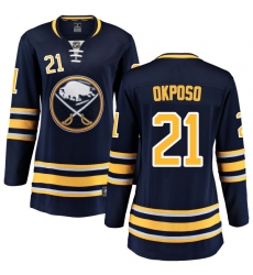 Women's Buffalo Sabres #21 Kyle Okposo Fanatics Branded Navy Blue Home Breakaway NHL Jersey