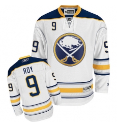 Youth Reebok Buffalo Sabres #9 Derek Roy Authentic White Away NHL Jersey