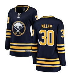 Women's Buffalo Sabres #30 Ryan Miller Fanatics Branded Navy Blue Home Breakaway NHL Jersey