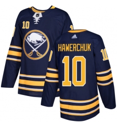 Men's Adidas Buffalo Sabres #10 Dale Hawerchuk Authentic Navy Blue Home NHL Jersey
