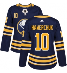 Women's Adidas Buffalo Sabres #10 Dale Hawerchuk Authentic Navy Blue Home NHL Jersey