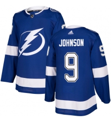 Men's Adidas Tampa Bay Lightning #9 Tyler Johnson Premier Royal Blue Home NHL Jersey