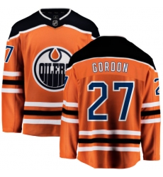 Men's Edmonton Oilers #27 Boyd Gordon Fanatics Branded Orange Home Breakaway NHL Jersey