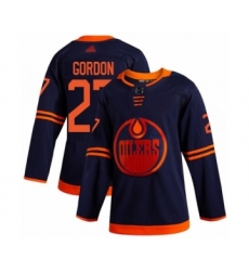 Youth Edmonton Oilers #27 Boyd Gordon Authentic Navy Blue Alternate Hockey Jersey