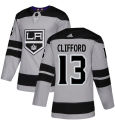 Youth Adidas Los Angeles Kings #13 Kyle Clifford Authentic Gray Alternate NHL Jersey
