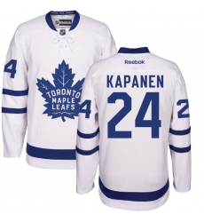 Women's Reebok Toronto Maple Leafs #24 Kasperi Kapanen Authentic White Away NHL Jersey