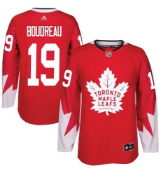 Men's Adidas Toronto Maple Leafs #19 Bruce Boudreau Premier Red Alternate NHL Jersey