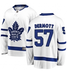 Youth Toronto Maple Leafs #57 Travis Dermott Fanatics Branded White Away Breakaway NHL Jersey