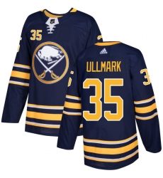 Youth Adidas Buffalo Sabres #35 Linus Ullmark Authentic Navy Blue Home NHL Jersey