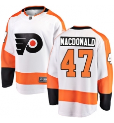 Men's Philadelphia Flyers #47 Andrew MacDonald Fanatics Branded White Away Breakaway NHL Jersey