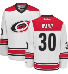 Youth Reebok Carolina Hurricanes #30 Cam Ward Authentic White Away NHL Jersey