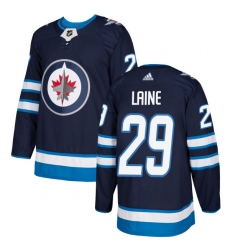 Youth Adidas Winnipeg Jets #29 Patrik Laine Authentic Navy Blue Home NHL Jersey