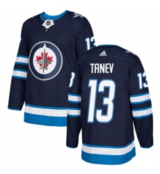 Youth Adidas Winnipeg Jets #13 Brandon Tanev Premier Navy Blue Home NHL Jersey