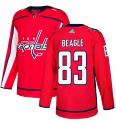 Men's Adidas Washington Capitals #83 Jay Beagle Premier Red Home NHL Jersey