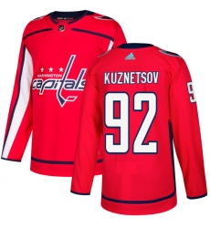 Men's Adidas Washington Capitals #92 Evgeny Kuznetsov Authentic Red Home NHL Jersey
