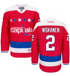 Men's Reebok Washington Capitals #2 Matt Niskanen Premier Red Third NHL Jersey