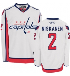 Youth Reebok Washington Capitals #2 Matt Niskanen Authentic White Away NHL Jersey