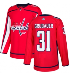 Youth Adidas Washington Capitals #31 Philipp Grubauer Authentic Red Home NHL Jersey