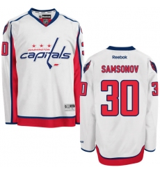 Youth Reebok Washington Capitals #30 Ilya Samsonov Authentic White Away NHL Jersey