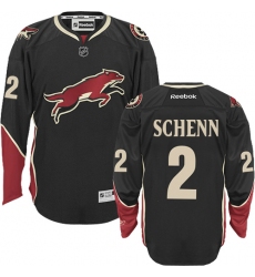 Men's Reebok Arizona Coyotes #2 Luke Schenn Authentic Black Third NHL Jersey