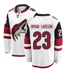 Men's Arizona Coyotes #23 Oliver Ekman-Larsson Fanatics Branded White Away Breakaway NHL Jersey