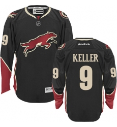Men's Reebok Arizona Coyotes #9 Clayton Keller Premier Black Third NHL Jersey