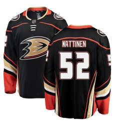 Men's Anaheim Ducks #52 Julius Nattinen Fanatics Branded Black Home Breakaway NHL Jersey