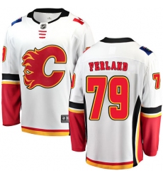 Men's Calgary Flames #79 Michael Ferland Fanatics Branded White Away Breakaway NHL Jersey