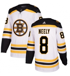 Men's Adidas Boston Bruins #8 Cam Neely Authentic White Away NHL Jersey