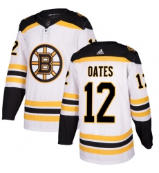 Youth Adidas Boston Bruins #12 Adam Oates Authentic White Away NHL Jersey