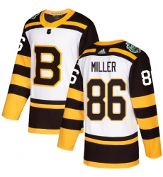 Youth Adidas Boston Bruins #86 Kevan Miller Authentic White 2019 Winter Classic NHL Jersey