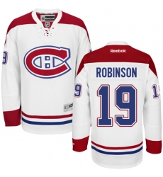 Women's Reebok Montreal Canadiens #19 Larry Robinson Authentic White Away NHL Jersey