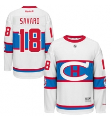 Men's Reebok Montreal Canadiens #18 Serge Savard Authentic White 2016 Winter Classic NHL Jersey