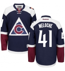 Women's Reebok Colorado Avalanche #41 Nicolas Meloche Authentic Blue Third NHL Jersey