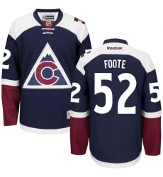 Women's Reebok Colorado Avalanche #52 Adam Foote Premier Blue Third NHL Jersey