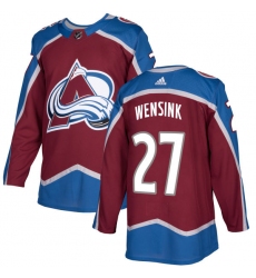 Youth Adidas Colorado Avalanche #27 John Wensink Authentic Burgundy Red Home NHL Jersey