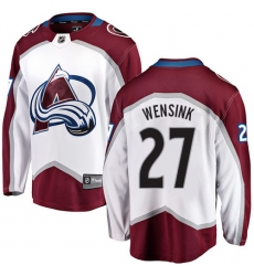 Youth Colorado Avalanche #27 John Wensink Fanatics Branded White Away Breakaway NHL Jersey