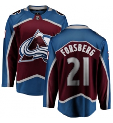 Youth Colorado Avalanche #21 Peter Forsberg Fanatics Branded Maroon Home Breakaway NHL Jersey
