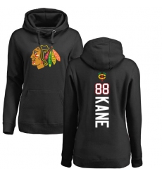 NHL Women's Adidas Chicago Blackhawks #88 Patrick Kane Black Backer Pullover Hoodie
