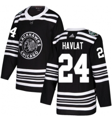 Men's Adidas Chicago Blackhawks #24 Martin Havlat Authentic Black 2019 Winter Classic NHL Jersey
