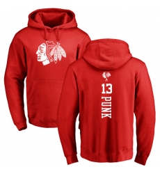 NHL Adidas Chicago Blackhawks #13 CM Punk Red One Color Backer Pullover Hoodie