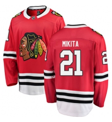 Men's Chicago Blackhawks #21 Stan Mikita Fanatics Branded Red Home Breakaway NHL Jersey